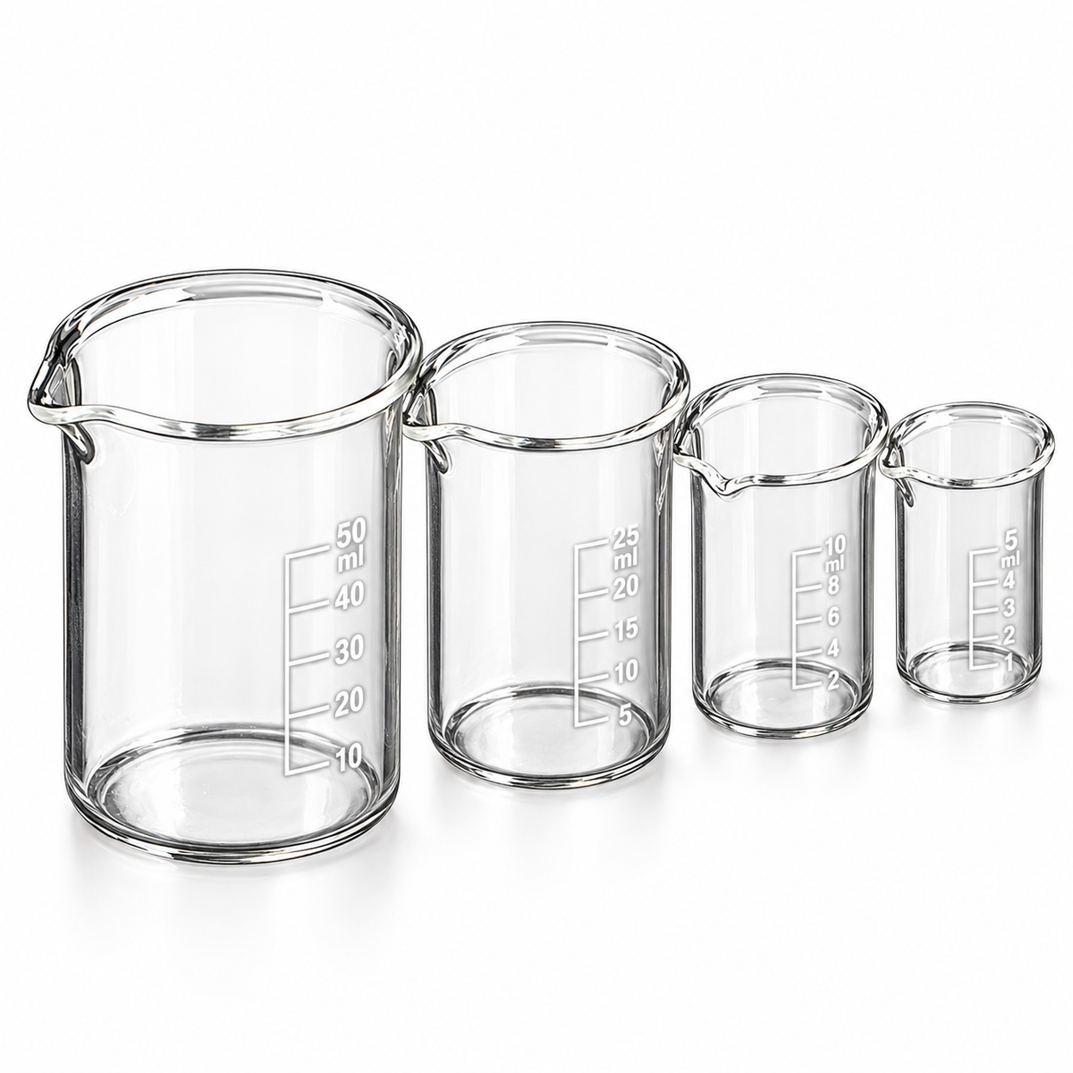 Borosilicate Laboratory Beakers - 5-50 ml