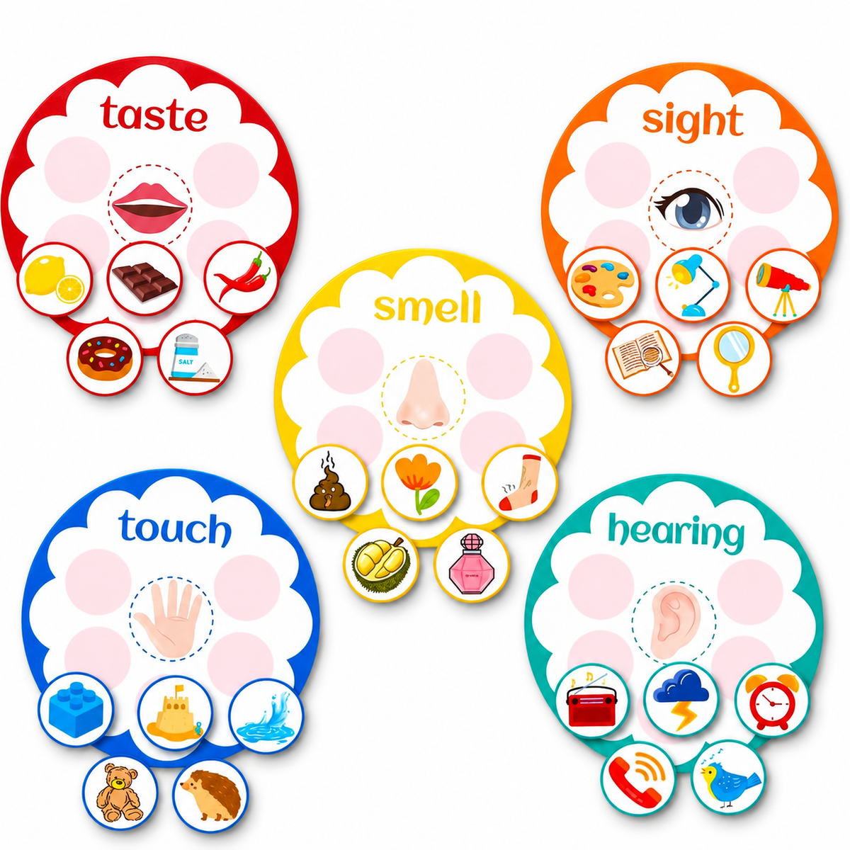 Five Senses Felt Learning Set - 30 Pieces