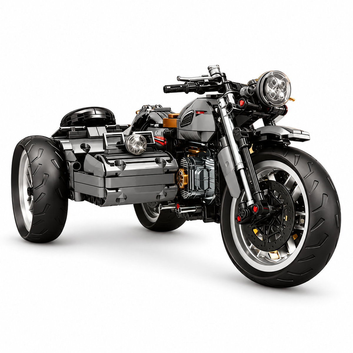 Retro Three-Wheel Motorcycle Building Kit