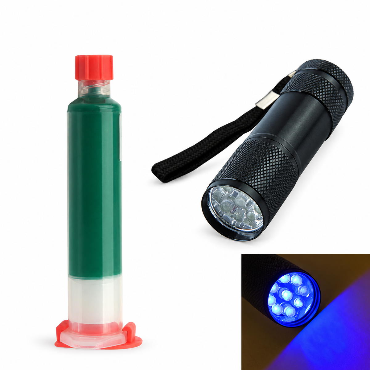 UV PCB Solder Mask with 9-LED Curing Light