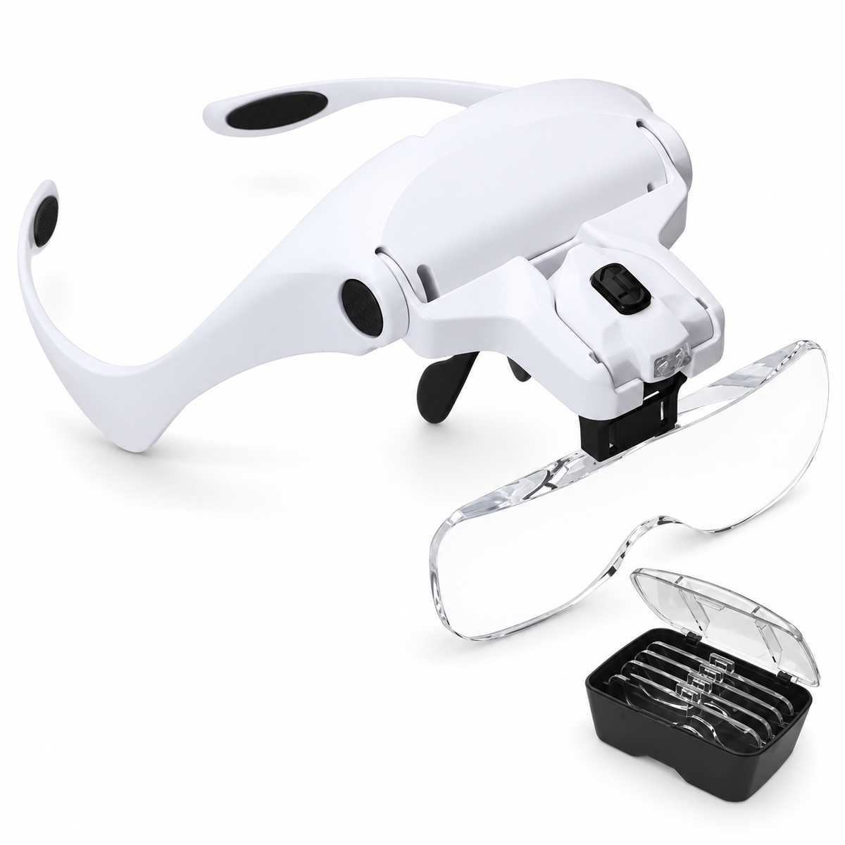 LED Headband Magnifier with Interchangeable Lenses