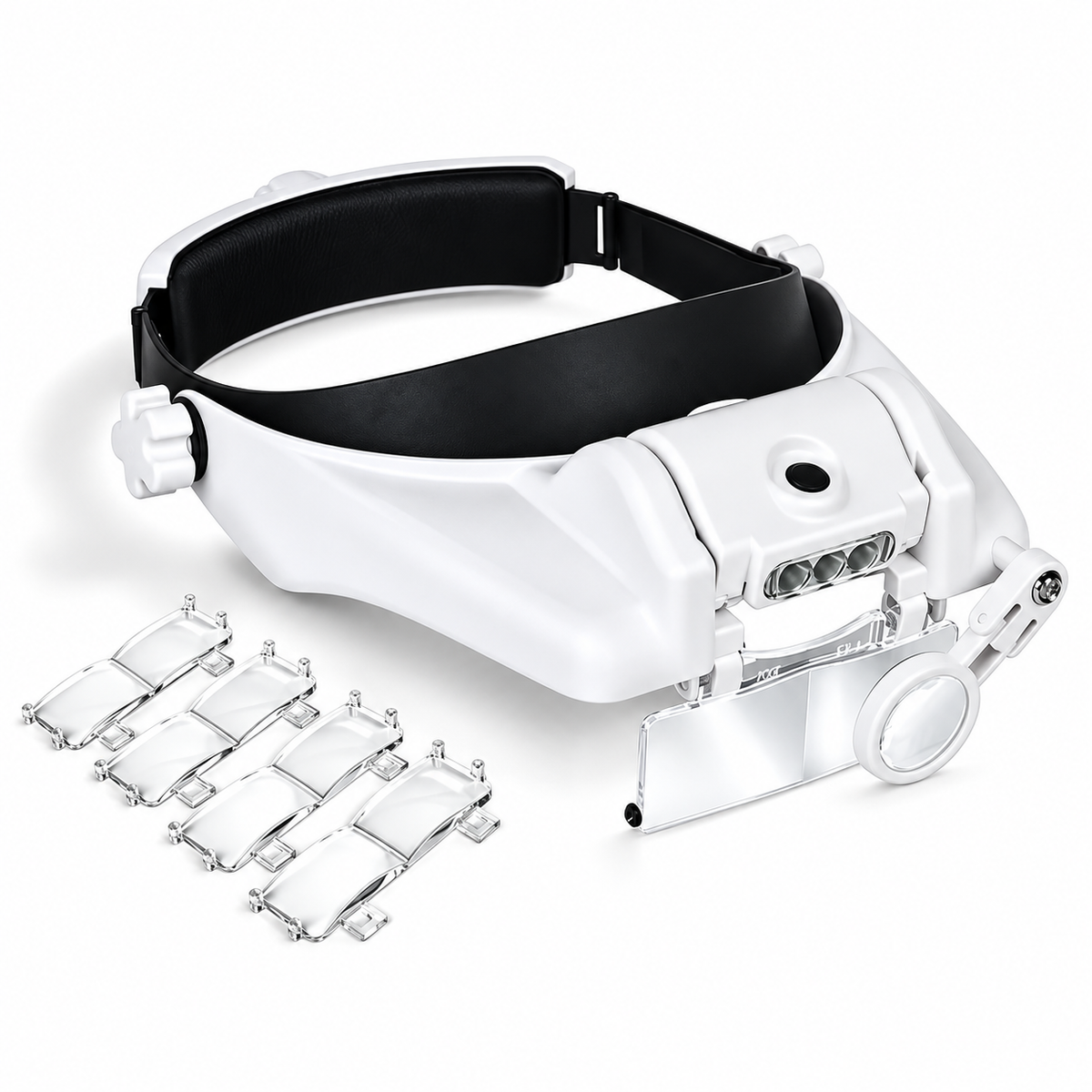 LED Headband Magnifier - Battery or USB Options