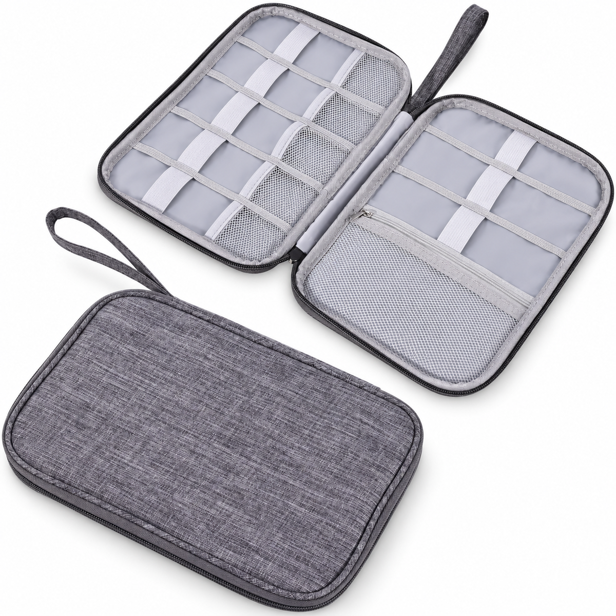 Slim Nylon Electronics Organiser with Elastic Loops