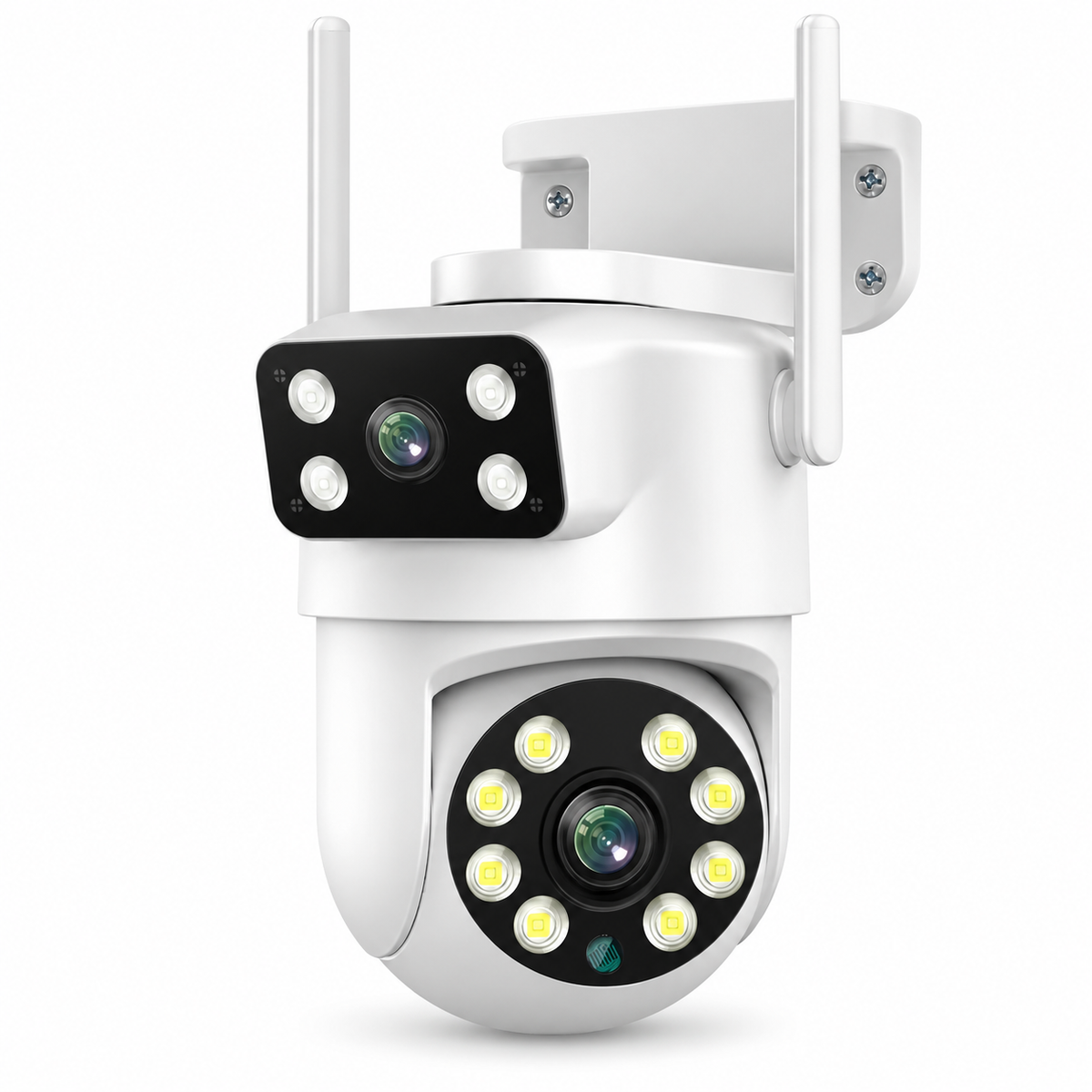Dual-Lens WiFi Pan and Tilt Security Camera