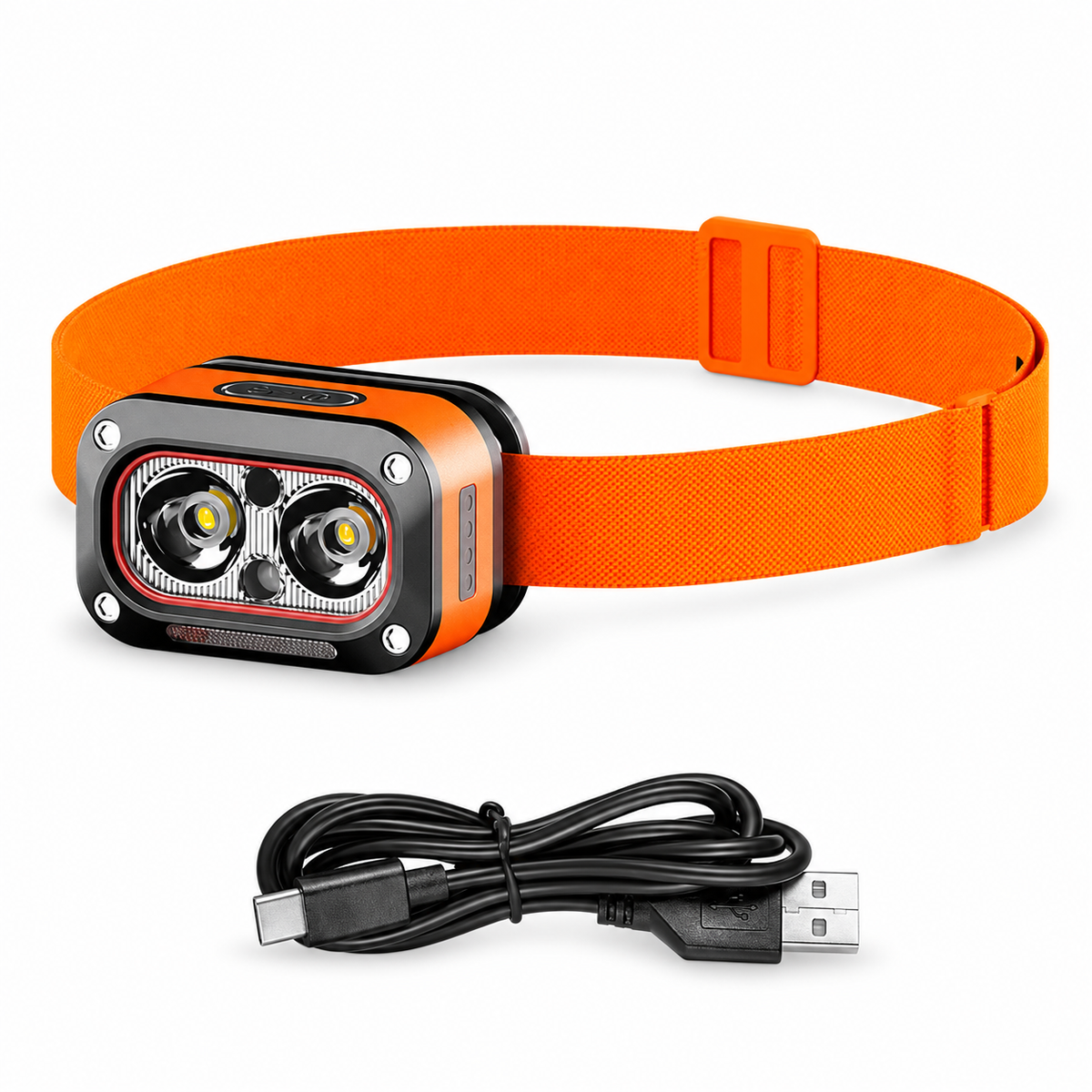 Rechargeable LED Headlamp with Adjustable Angle