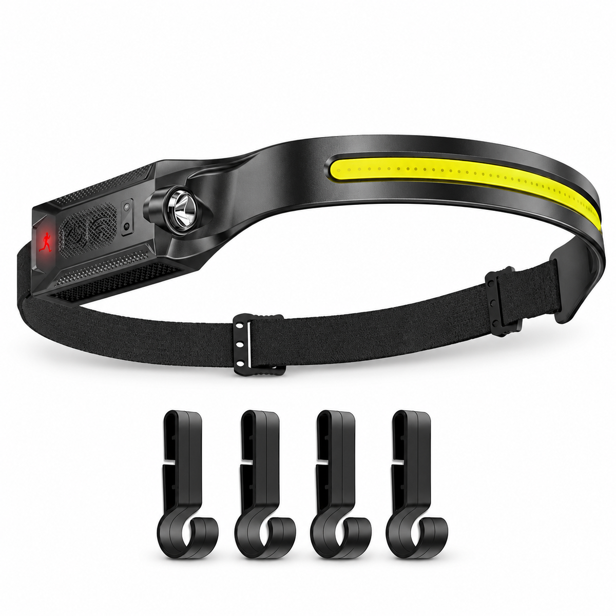 Rechargeable Headlamp with COB and Spotlight