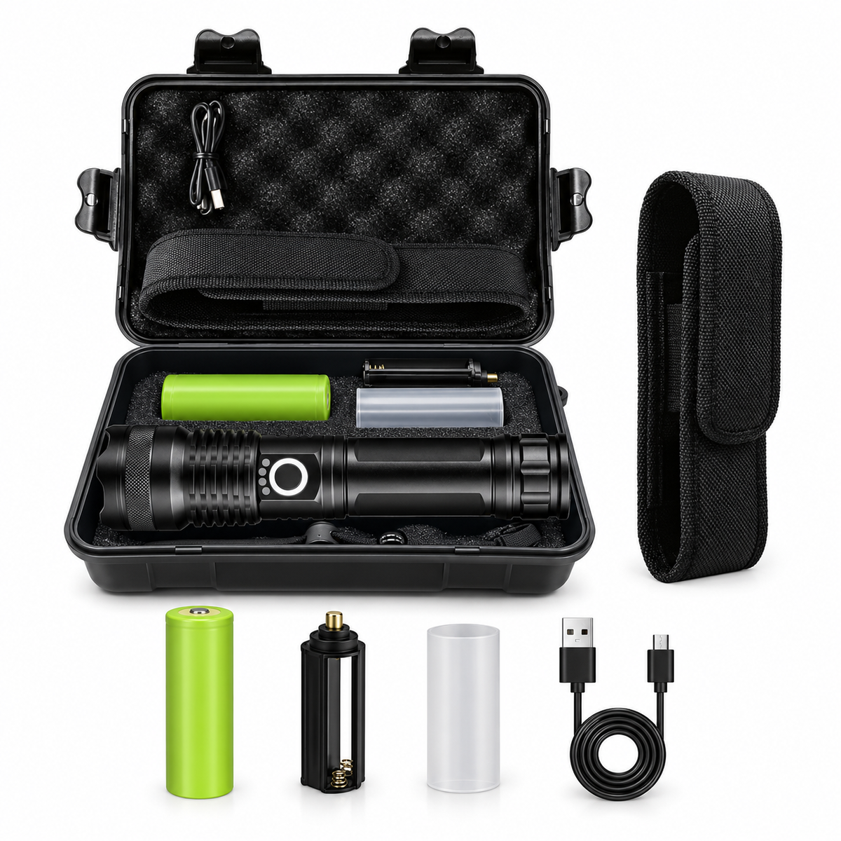 A10 Type-C Rechargeable Zoom Flashlight