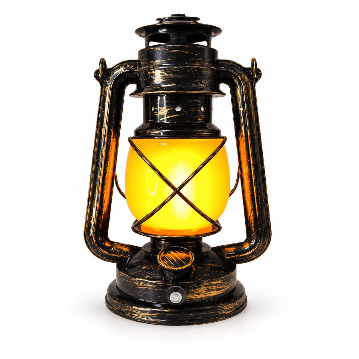 Retro Rechargeable Lantern with Flame Effect