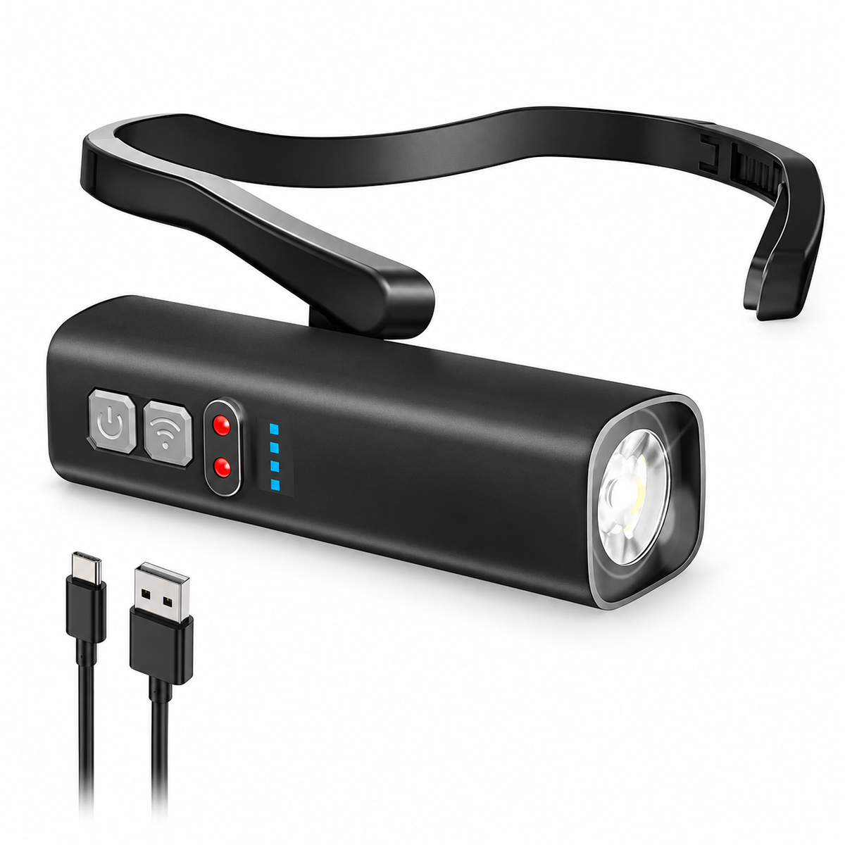 2025 New Ear-Hanging Headlamp, 1000 Lumens Motion Sensor LED Head Light, 3 Modes Light for Hands Free Camping Running Repair