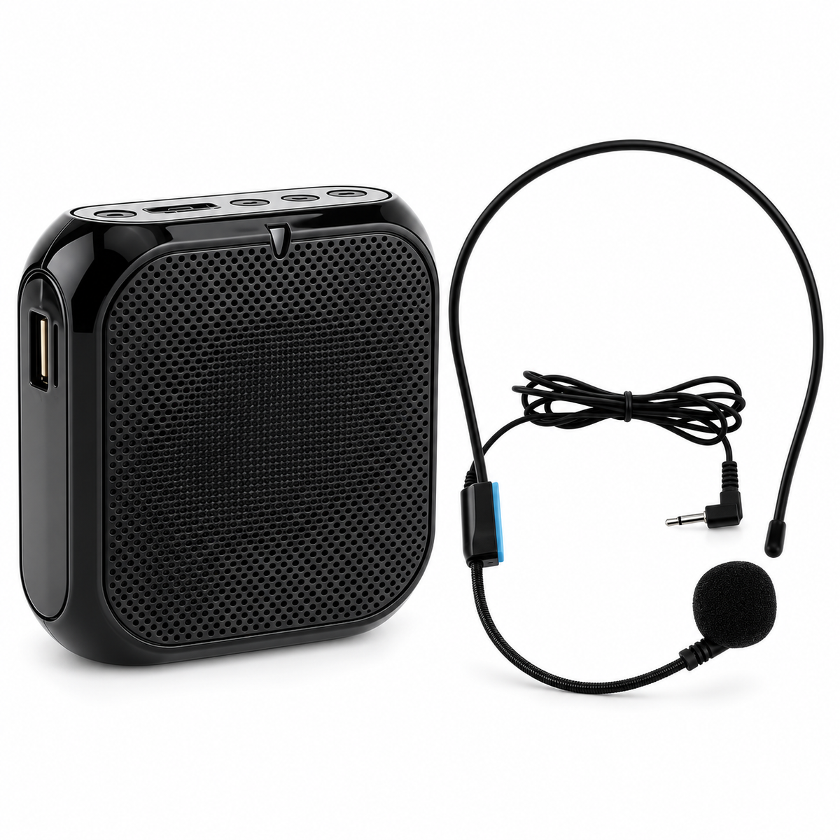 Headworn Microphone Loudspeaker Voice Amplifier Recorder Mic Speaker Audio Mini Wired Mikrofon Mike Sound Battery Kit Headset