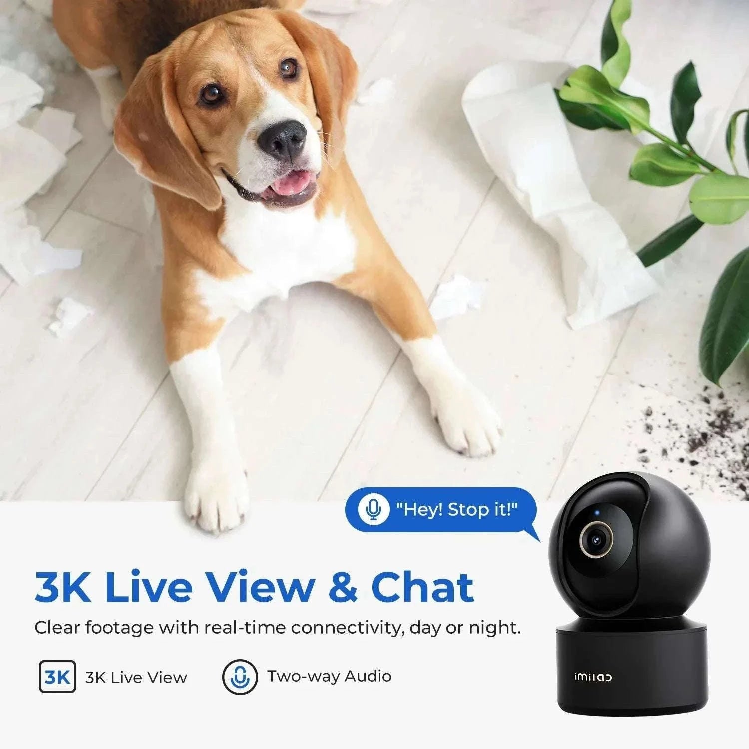 IMILAB C22 3K Indoor Security Camera 360° View Night Vision-C22 White US Plug / United States