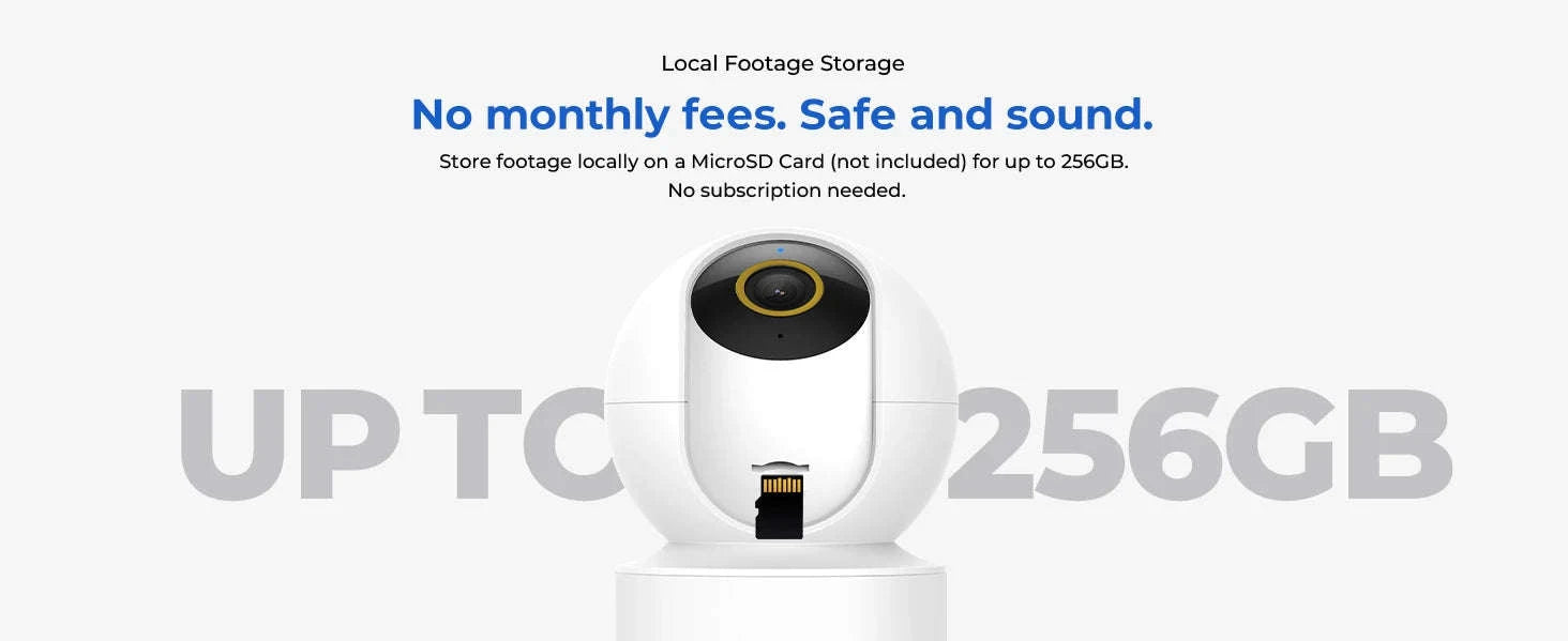 IMILAB C22 3K WiFi Indoor Security Camera with AI Detection-C22 Black No Plug / China Mainland