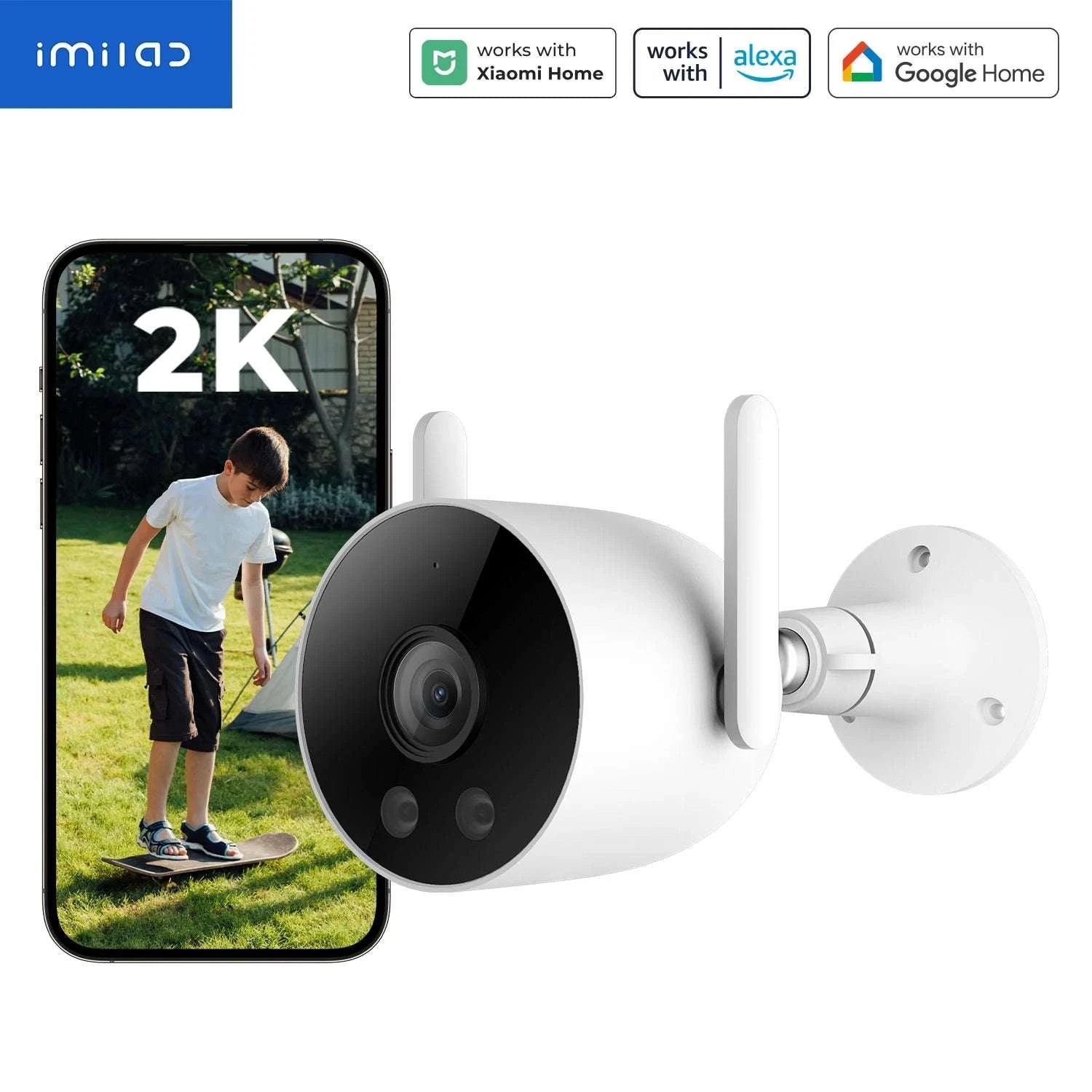 IMILAB EC3 Lite 2K Outdoor Security Camera with Siren & Night Vision-MiHome EU Plug / China Mainland