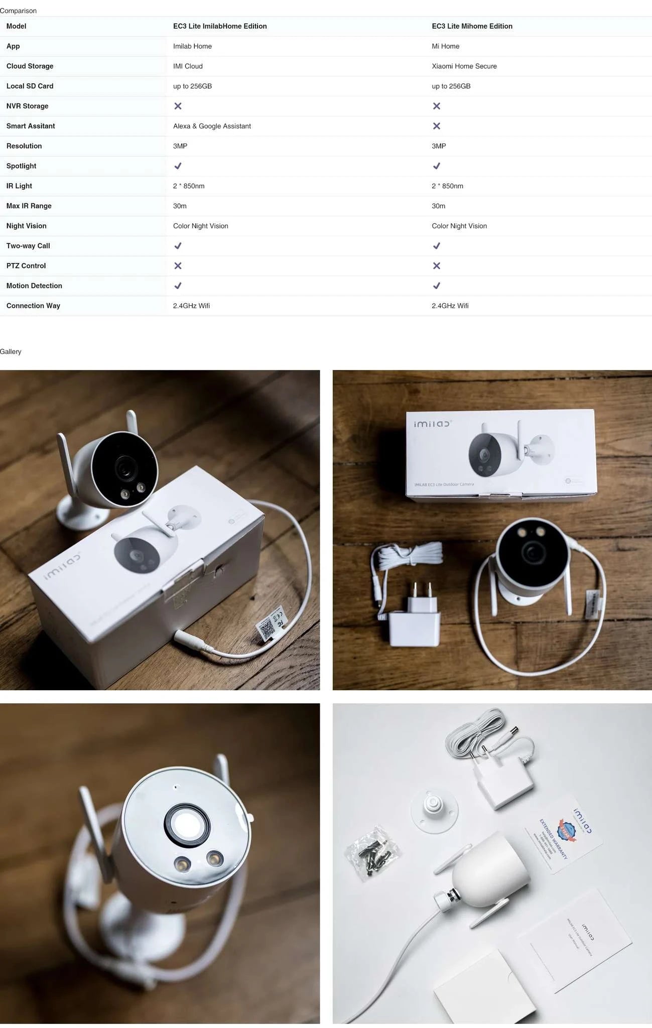 IMILAB EC3 Lite 2K Outdoor Security Camera with Siren & Night Vision-MiHome EU Plug / China Mainland
