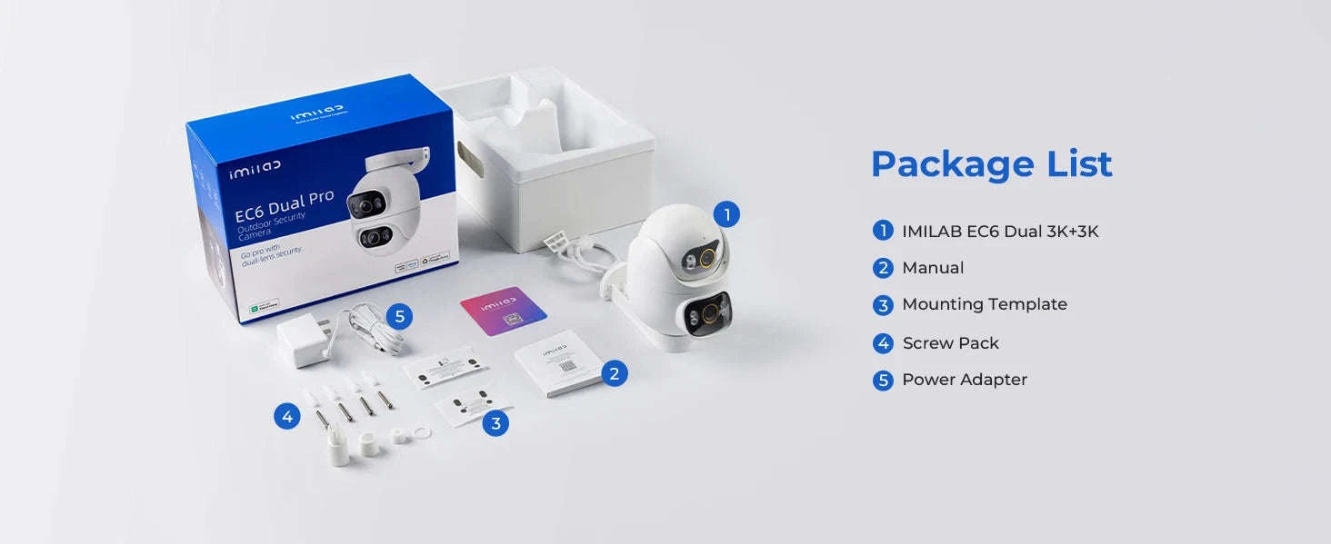 IMILAB EC6 Dual 10MP Outdoor WiFi Security Camera-EC6 Dual Pro / US Plug / China Mainland