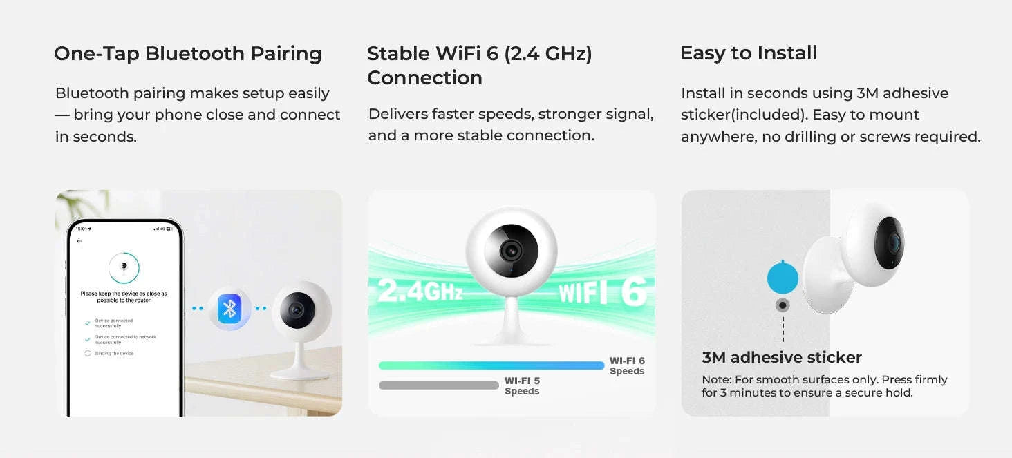 IMILAB SC230 2.5K Indoor Wi-Fi Security Camera with AI Detection-SC230 / EU Plug / China Mainland