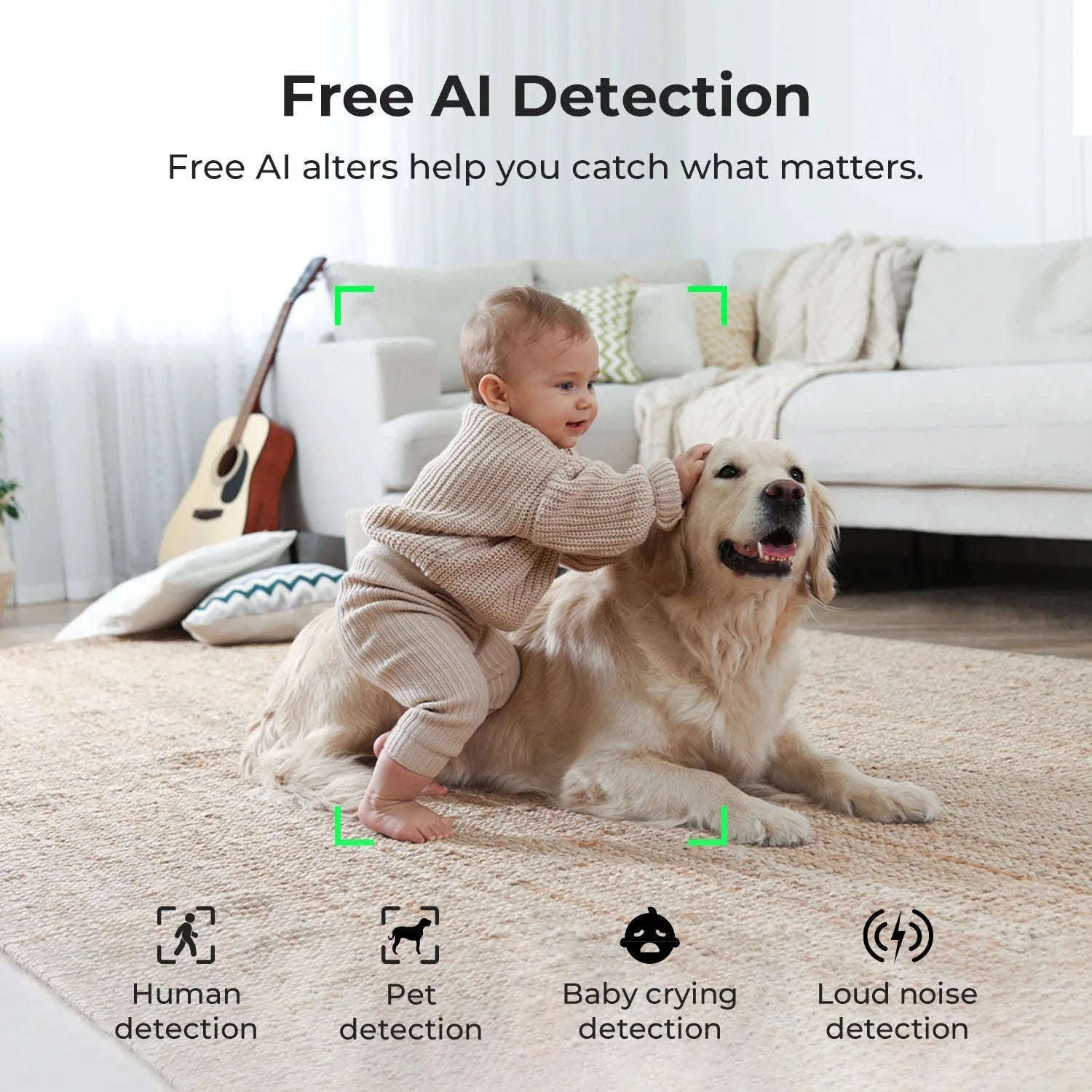 IMILAB SC230 2.5K Indoor Wi-Fi Security Camera with AI Detection-SC230 / EU Plug / China Mainland