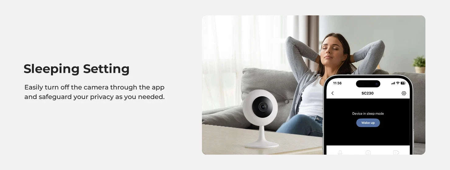 IMILAB SC230 2.5K Indoor Wi-Fi Security Camera with AI Detection-SC230 / EU Plug / China Mainland