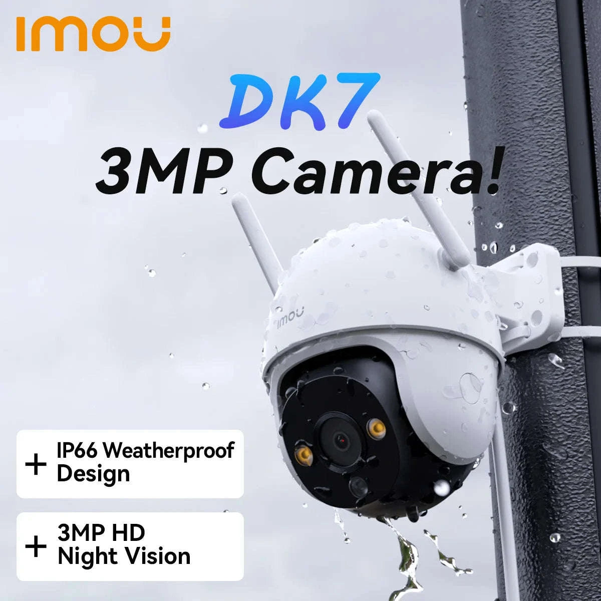 IMOU DK7 3MP Outdoor Security Camera with Color Night Vision-DK7 3MP / EU Plug / PAL|3.6mm|CHINA