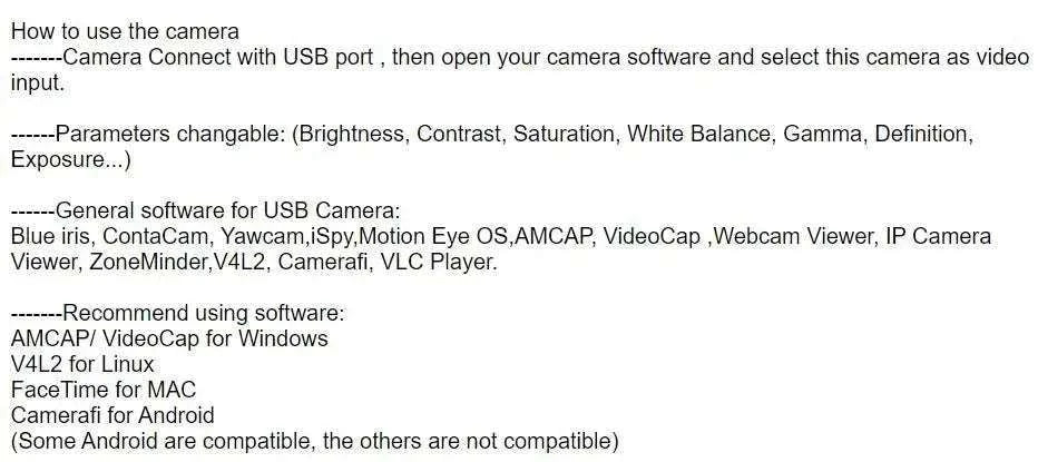 IMX179 HD USB Camera 8MP Varifocal Mini USB Webcam-