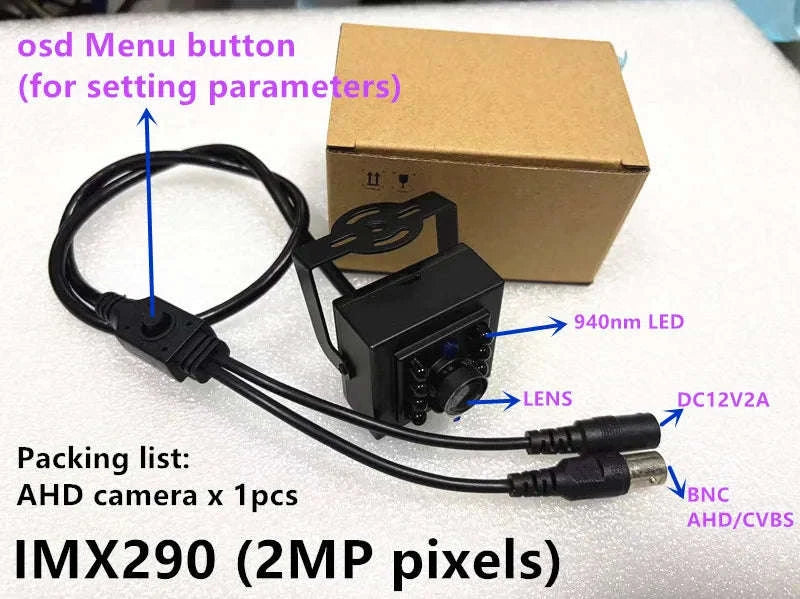 IMX335 / IMX290 / IMX307 Night Vision IRCUT Mini AHD Camera-IMX335 / 1.6mm