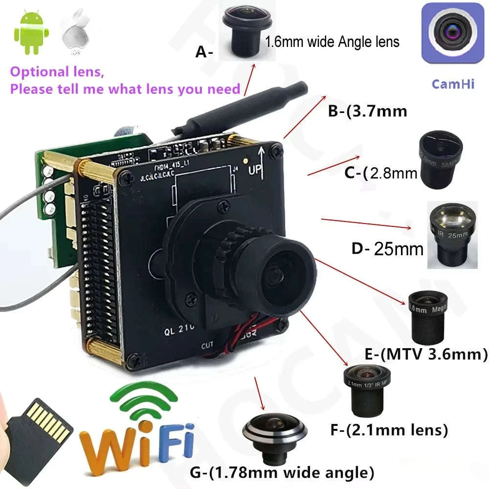 IMX415 4K WiFi IP Camera Module 8MP Starlight Mini Surveillance Camera-G
