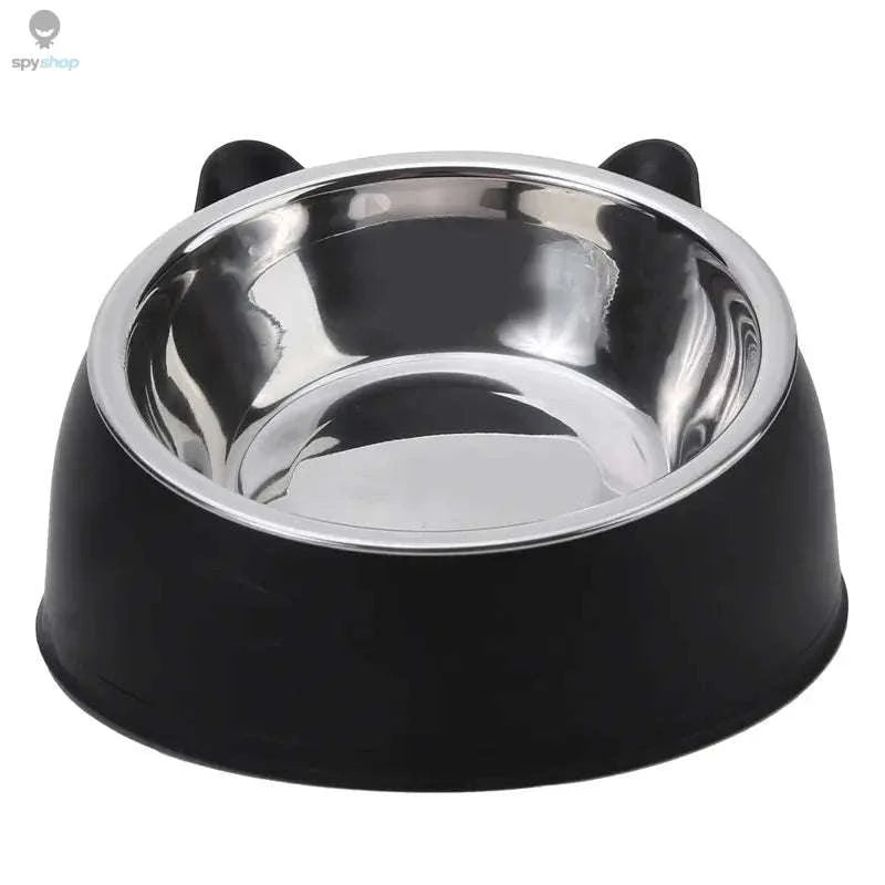 Inclined Stainless Steel Pet Bowl – Ergonomic Elevated Design for Cats and Dogs-Green