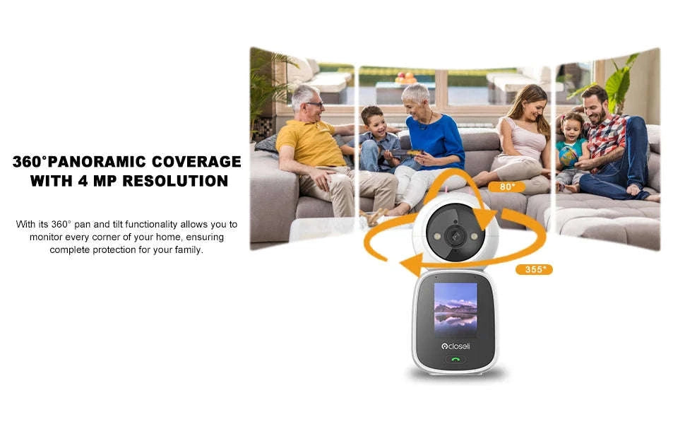 Indoor Security Camera 5MP Dome with Smart WiFi Control-CL200 / EU Plug / 3.6mm|GERMANY