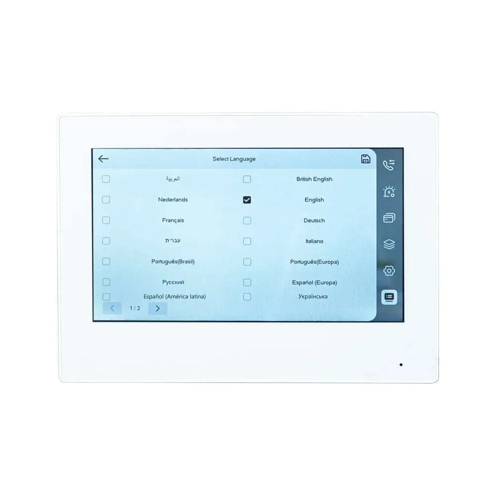 Indoor Video Intercom with 7‑Inch PoE Touch Monitor-with logo white / CHINA