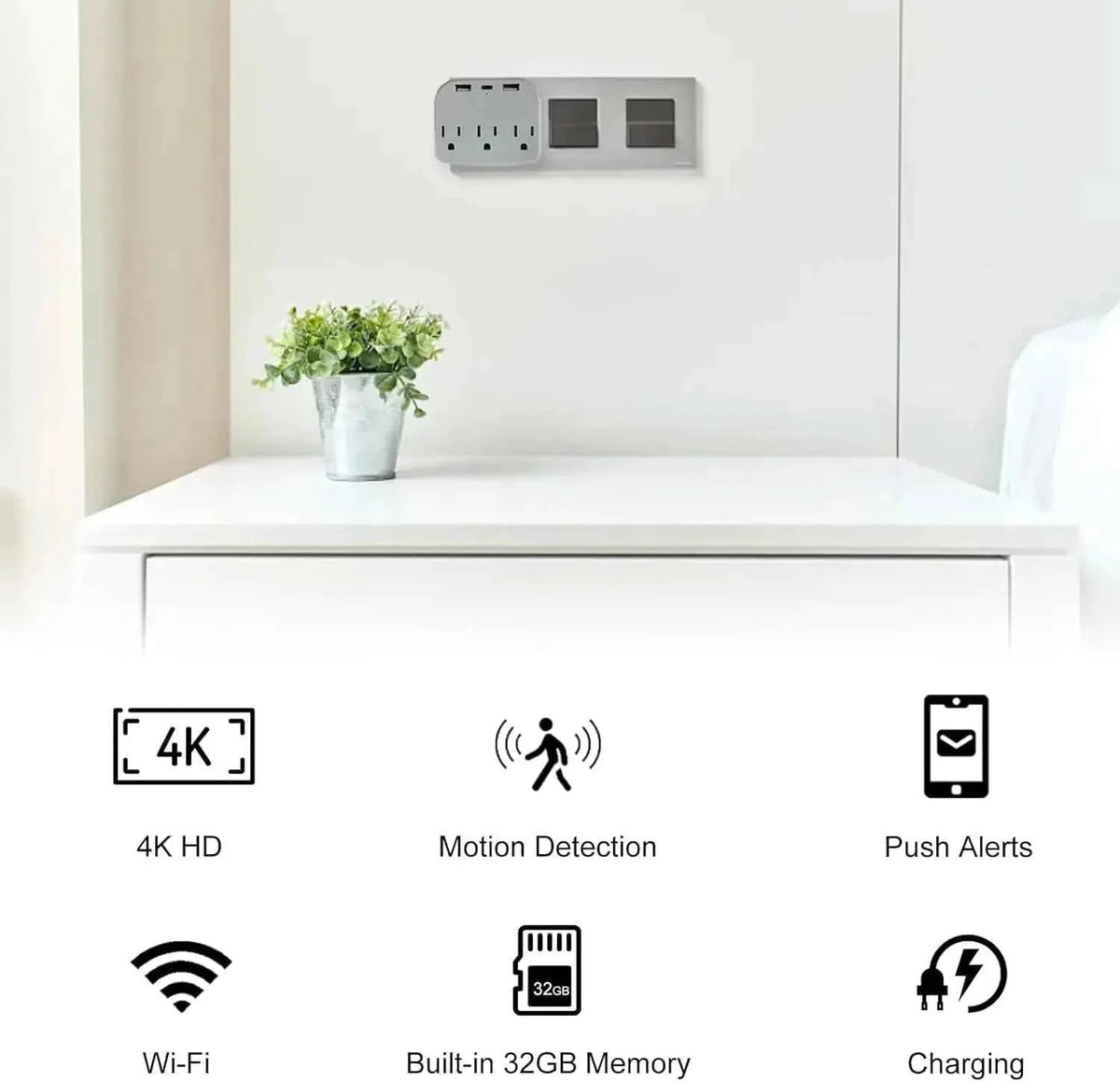 Indoor WiFi Security Camera Wall Charger-Default Title