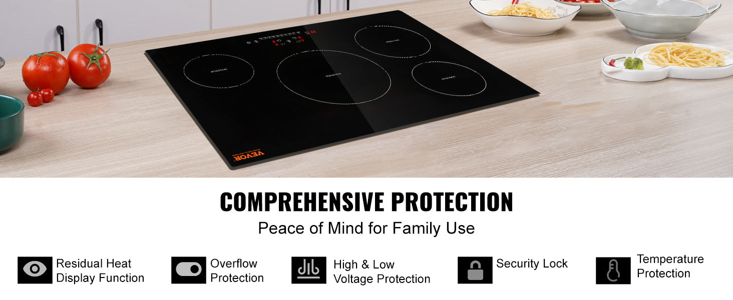 30-Inch Built-In 4-Burner Induction Cooktop with Touch Control