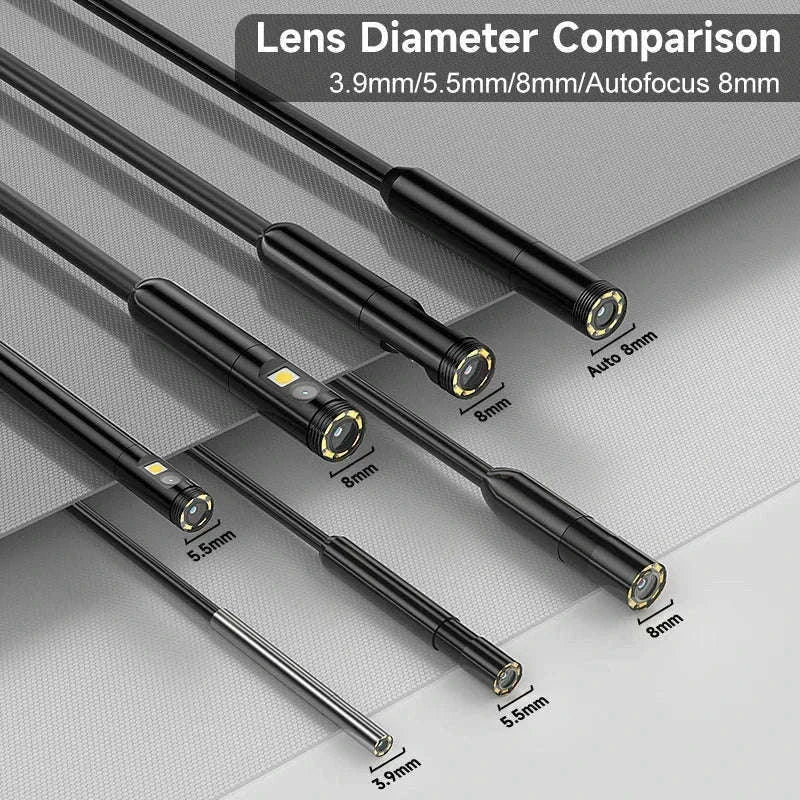 Industrial Endoscope 4.3'' IPS Inspection Camera-8MM Triple Lens / 1m