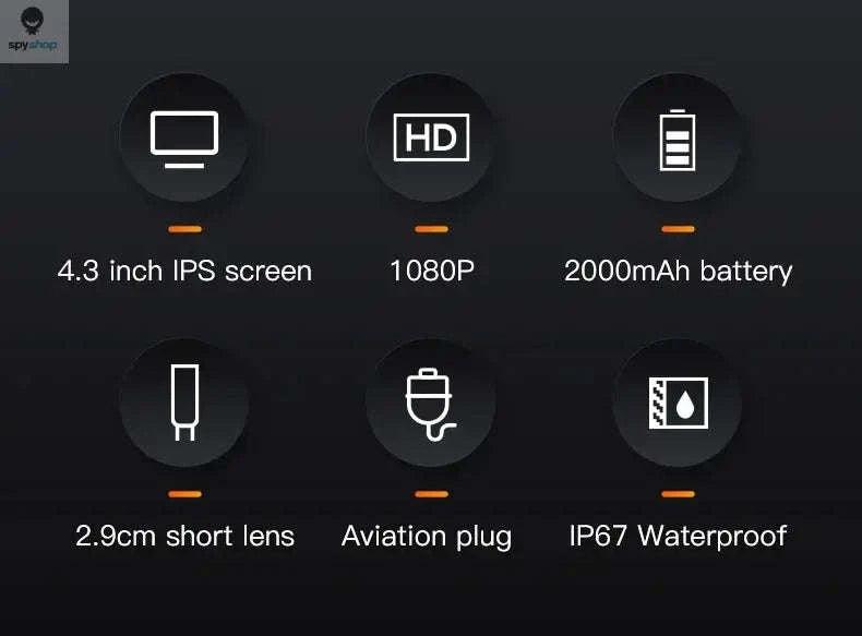 Industrial Endoscope Camera – 1080P Inspection Tool with IPS Screen-4.3inch Single Lens / 10m