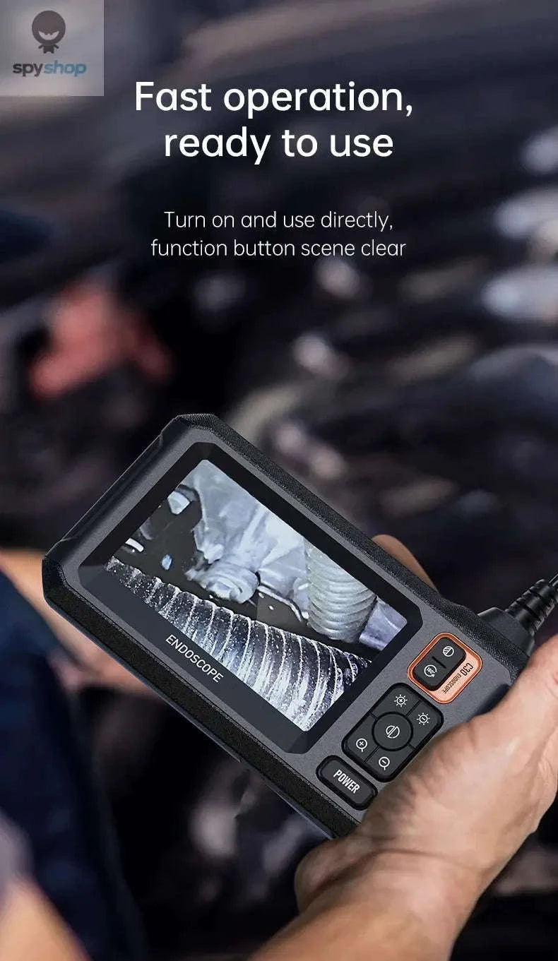 Industrial Endoscope Camera C30M – 1080P Inspection Scope with 4.3" IPS Screen-8MM Dual Lens / 10M