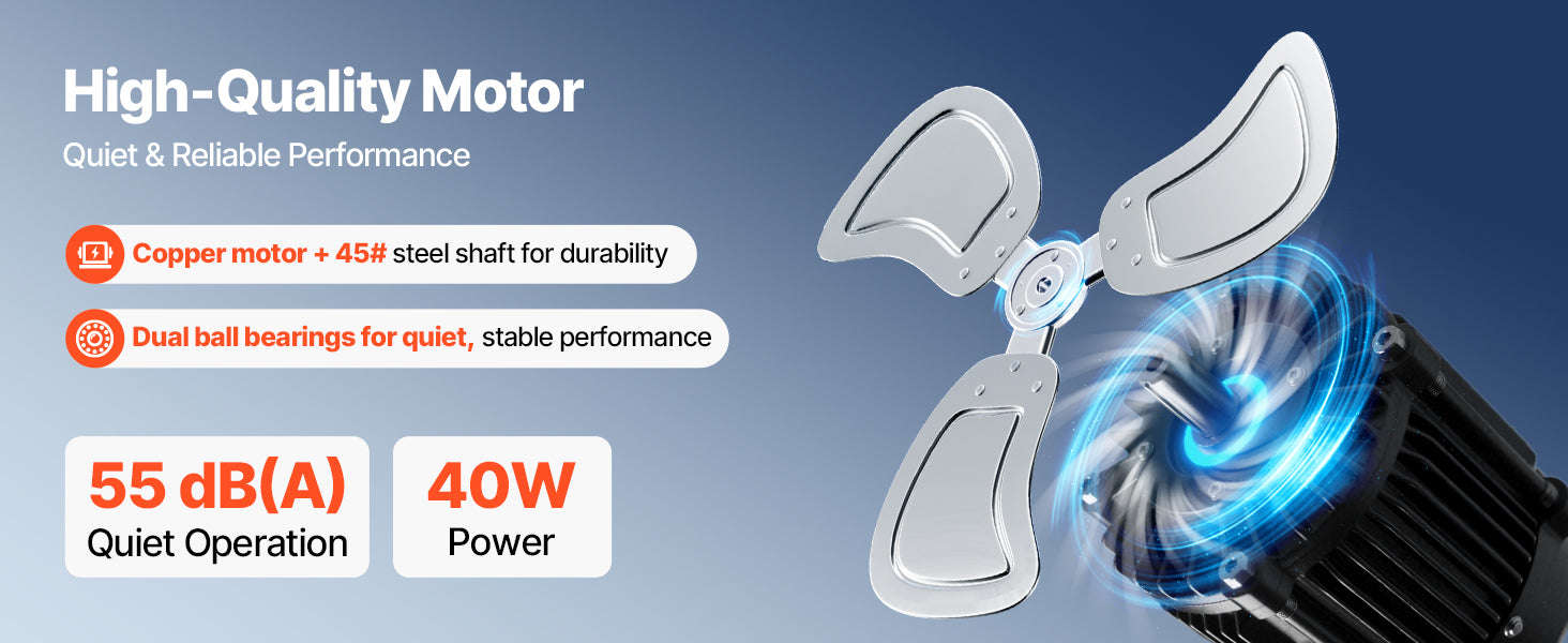 Industrial Wall Mount Fan High Velocity Waterproof Aluminum Blades for Workshop Warehouse Greenhouse-95 W / United States