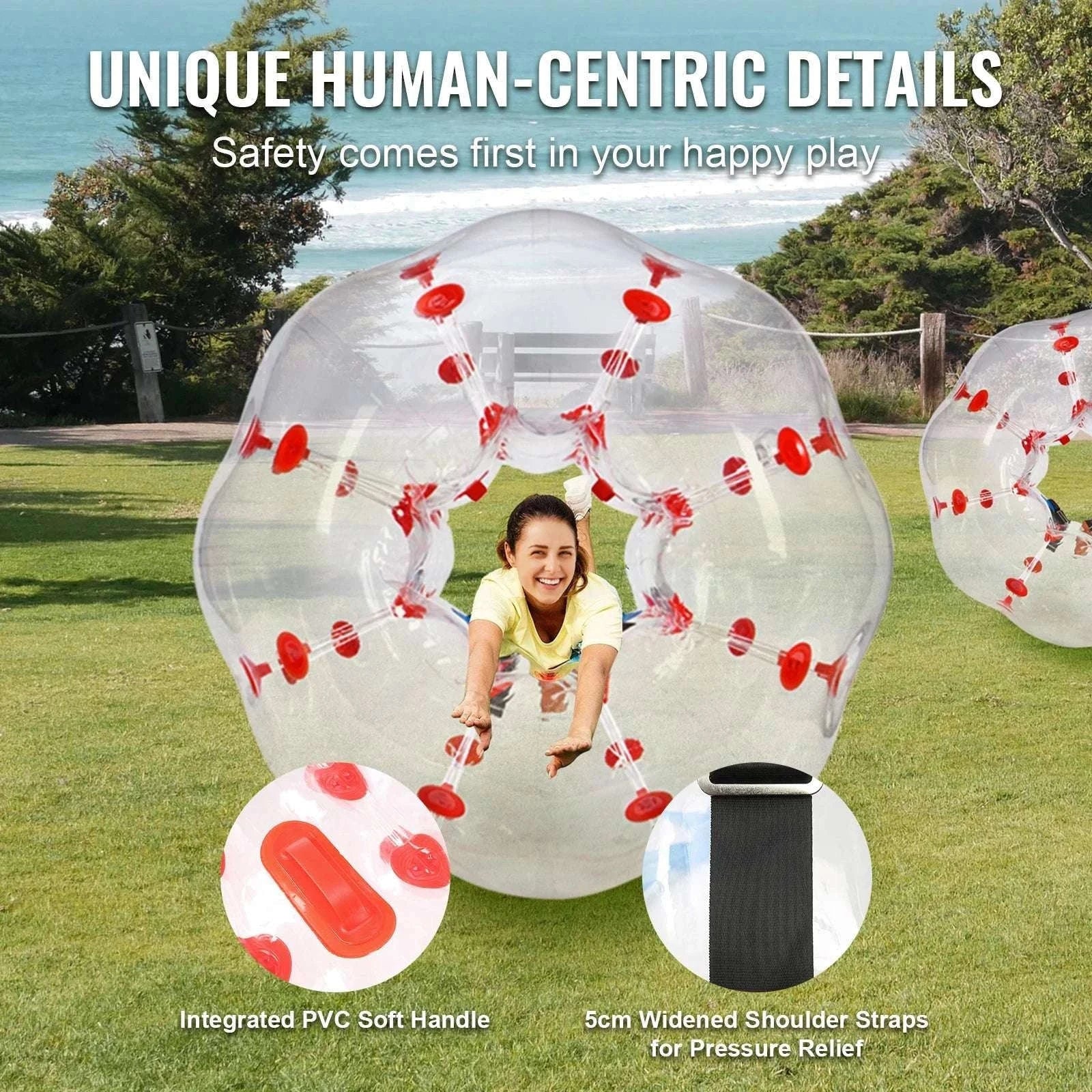 Inflatable Bumper Ball 4FT Bubble Soccer Ball for Teens & Adults-transparent 1pcs / CZECH REPUBLIC