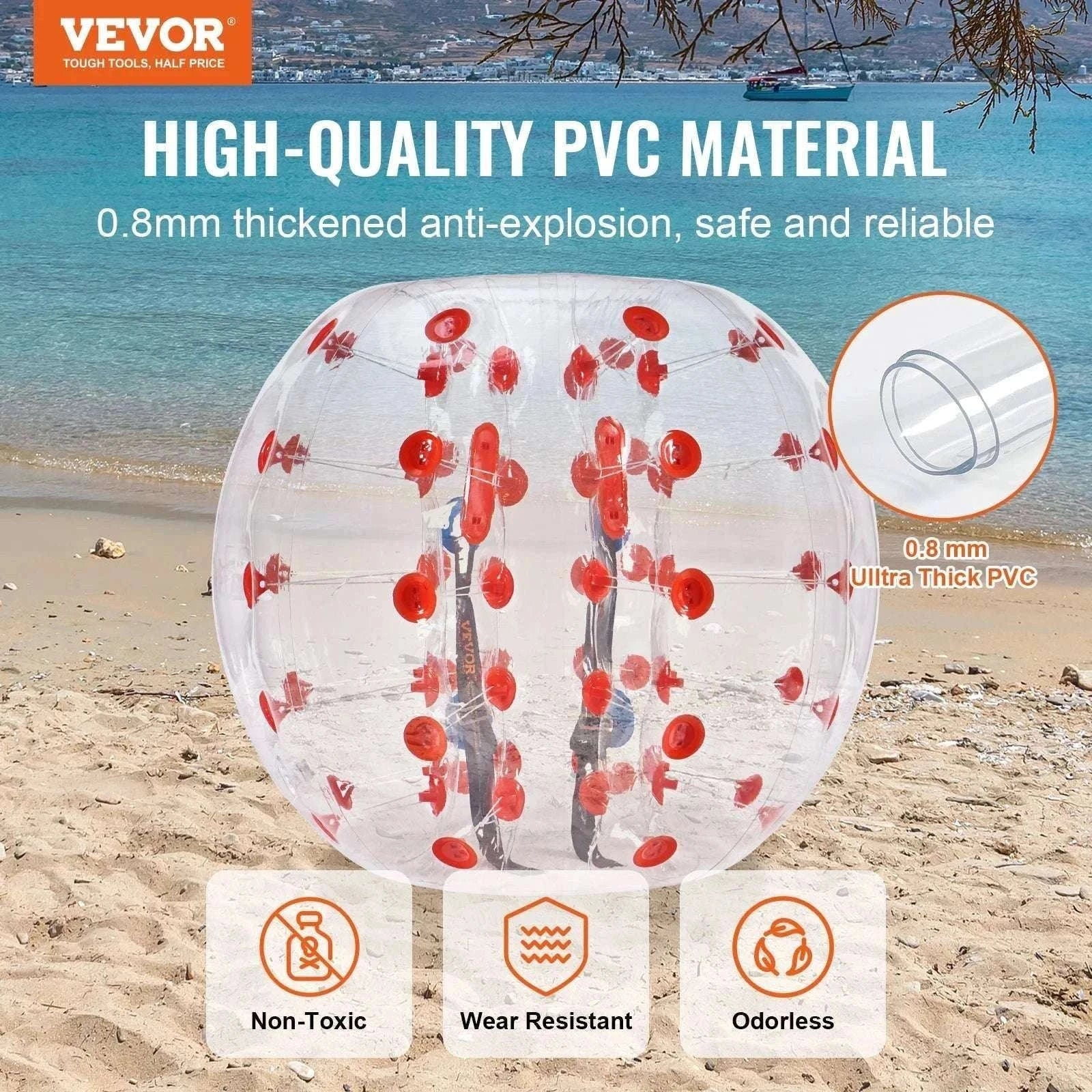 Inflatable Bumper Ball 4FT Bubble Soccer Ball for Teens & Adults-transparent 1pcs / CZECH REPUBLIC