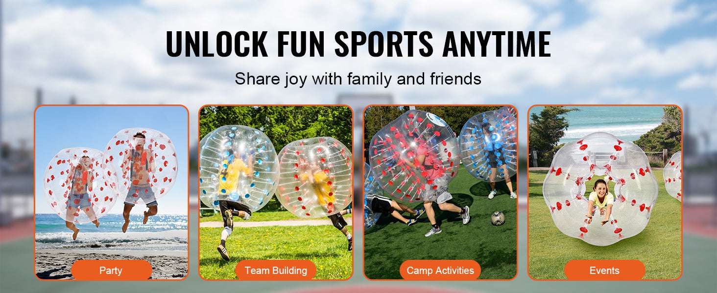 Inflatable Bumper Ball 4FT Bubble Soccer Ball for Teens & Adults-transparent 1pcs / CZECH REPUBLIC