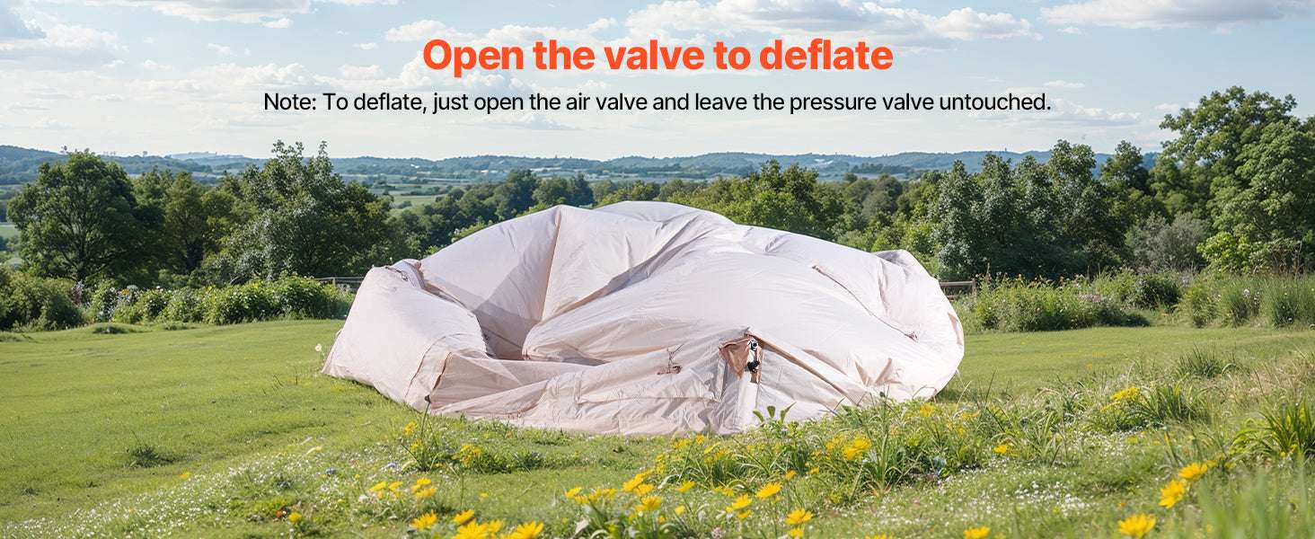 Inflatable Camping Tent for 3–5 People with Pump & Canopy-france