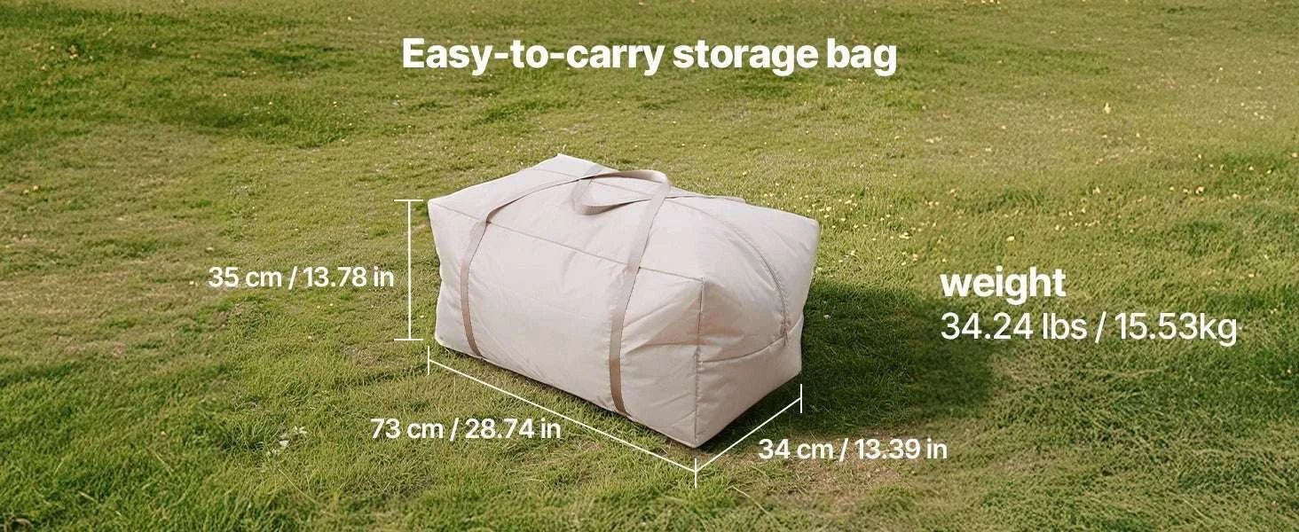 Inflatable Camping Tent for 3–5 People with Pump & Canopy-france
