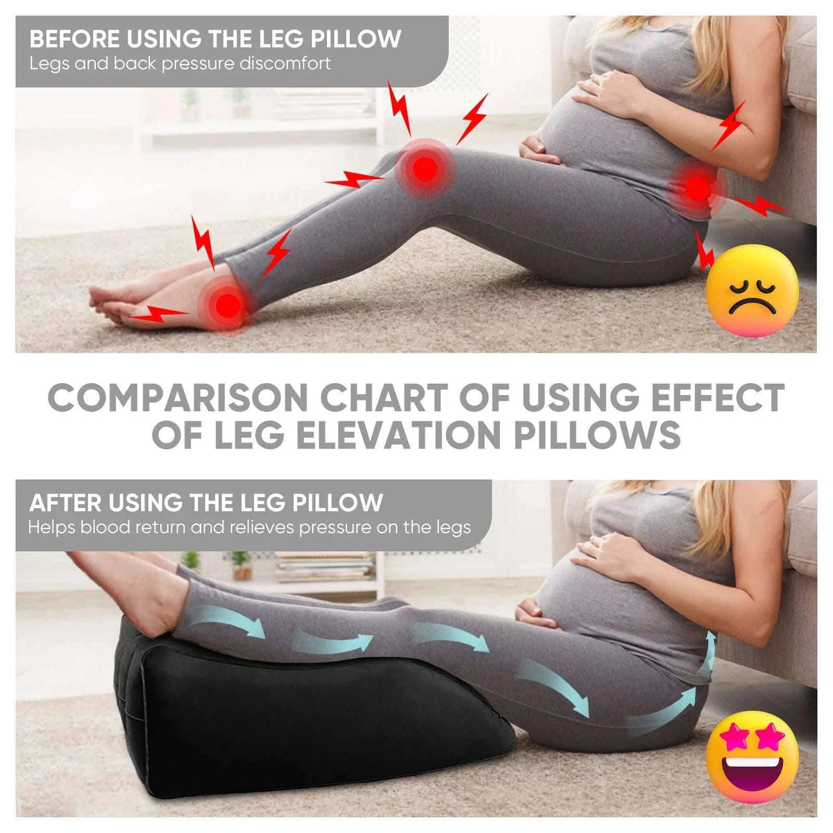 Inflatable Leg Cushion for Elevated Rest and Daily Comfort-Blue