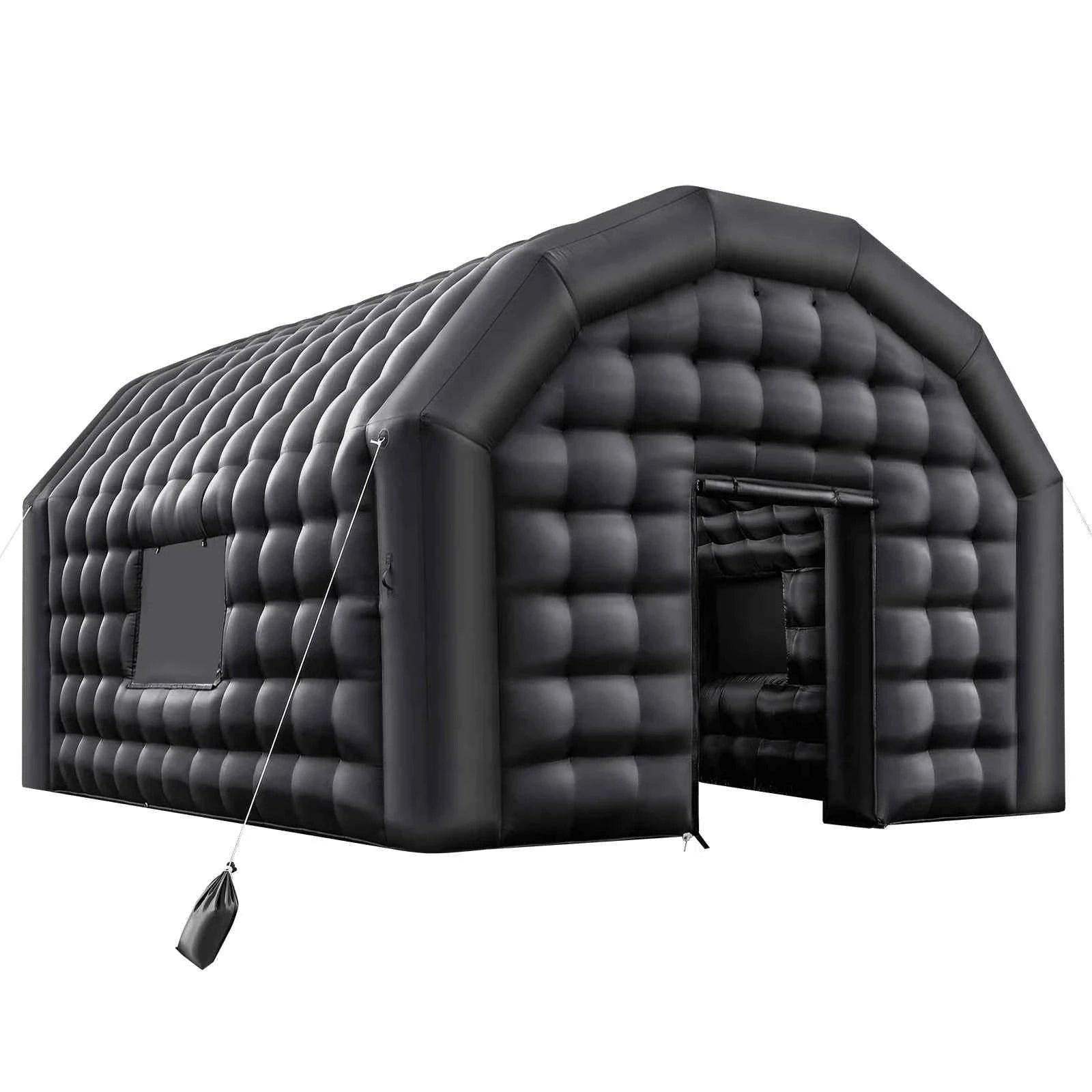 Inflatable Party Tent with Blower and Sandbags-8x6x4m White Dome / United States