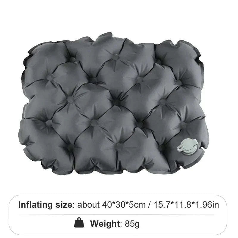 Inflatable Sitting Pad Ultralight Seat Cushion for Camping-Grey