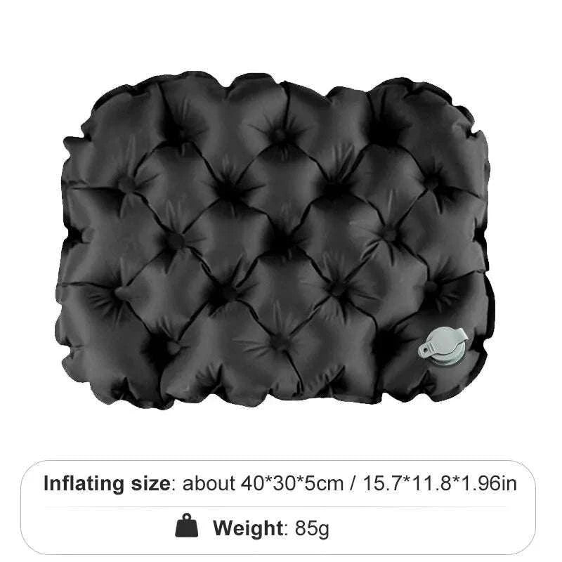 Inflatable Sitting Pad Ultralight Seat Cushion for Camping-Grey