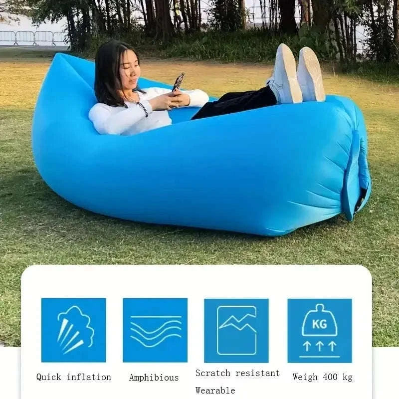 Inflatable Sofa Bag – Portable Outdoor Lounger-Orange