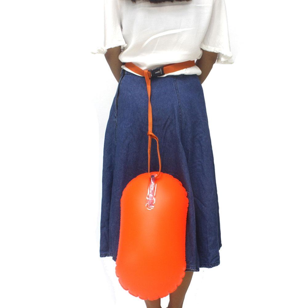 Inflatable Swim Buoy for Open Water Safety-orange