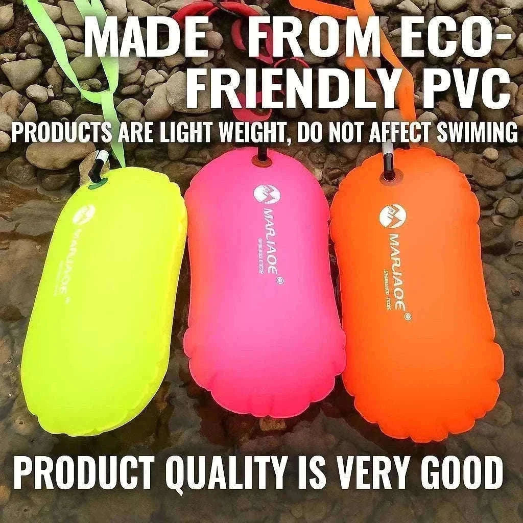 Inflatable Swim Buoy for Open Water Safety-orange