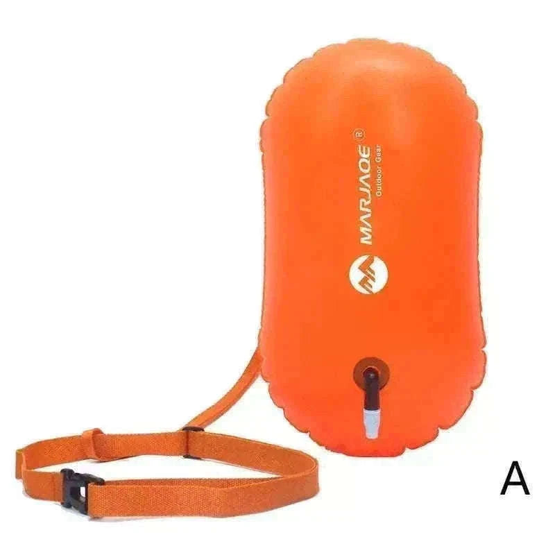 Inflatable Swim Buoy for Open Water Safety-orange