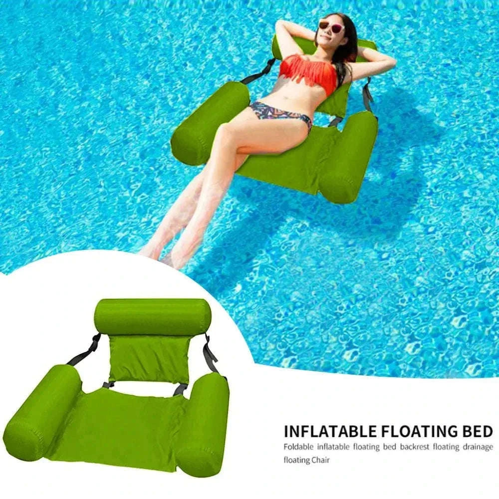 Inflatable Water Hammock Lounge Chair 100×120cm-Orange / China Mainland