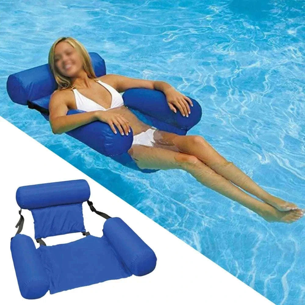 Inflatable Water Hammock Lounge Chair 100×120cm-Orange / China Mainland